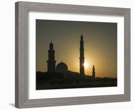 Sultan Quaboos Great Mosque, Muscat, Oman, Middle East-Angelo Cavalli-Framed Photographic Print