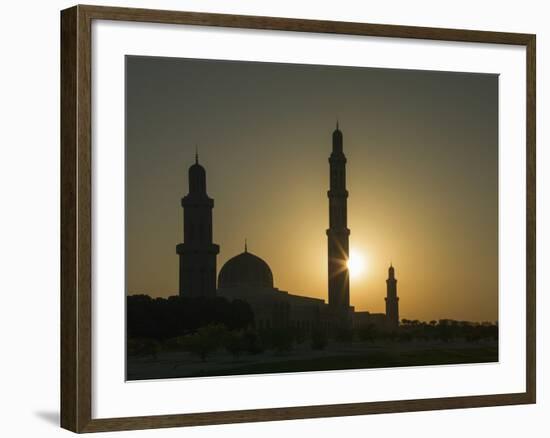 Sultan Quaboos Great Mosque, Muscat, Oman, Middle East-Angelo Cavalli-Framed Photographic Print