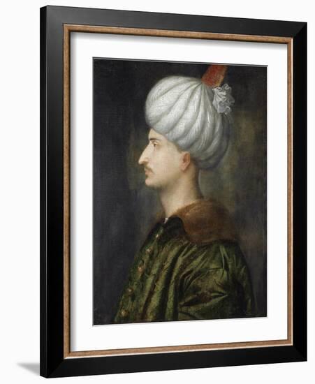 Sultan Suleiman I the Magnificent-Titian (Tiziano Vecelli)-Framed Giclee Print