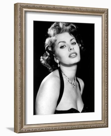 Sultry Sophia Loren Publicity Pose Promotion for Pride and the Passion, 1957-null-Framed Photo