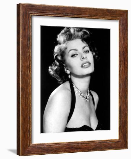 Sultry Sophia Loren Publicity Pose Promotion for Pride and the Passion, 1957-null-Framed Photo