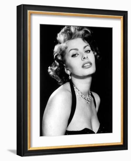 Sultry Sophia Loren Publicity Pose Promotion for Pride and the Passion, 1957-null-Framed Photo