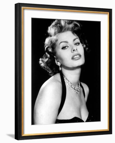 Sultry Sophia Loren Publicity Pose Promotion for Pride and the Passion, 1957-null-Framed Photo