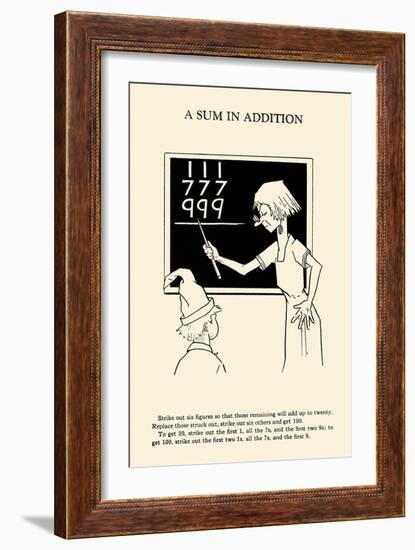 Sum In Addition-null-Framed Art Print