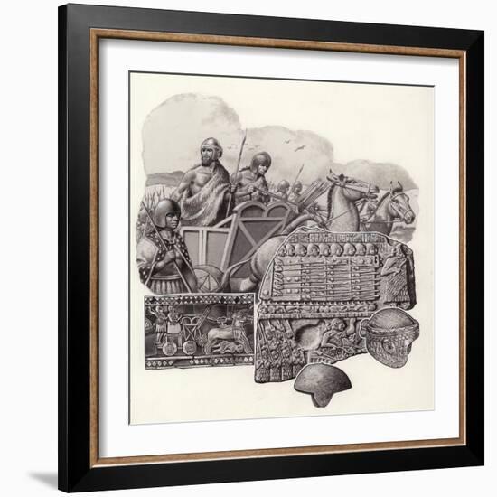 Sumarian Chariot Drawn by Wild Asses-Pat Nicolle-Framed Giclee Print