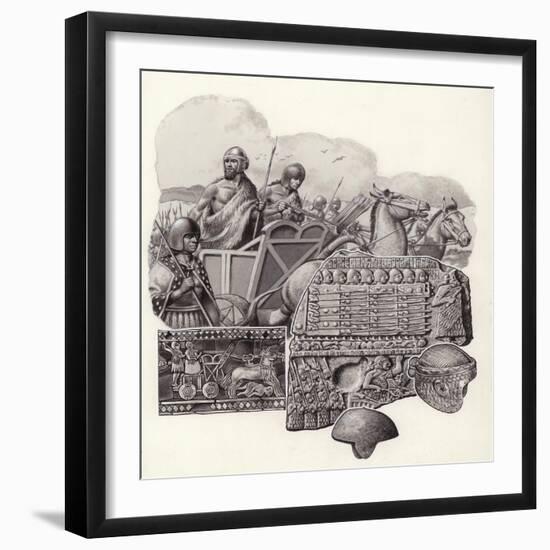 Sumarian Chariot Drawn by Wild Asses-Pat Nicolle-Framed Giclee Print