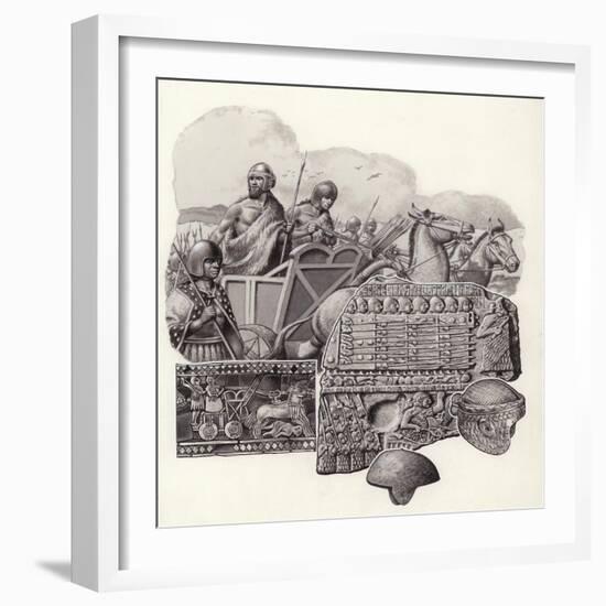 Sumarian Chariot Drawn by Wild Asses-Pat Nicolle-Framed Giclee Print