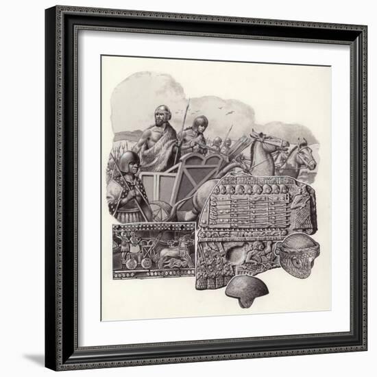 Sumarian Chariot Drawn by Wild Asses-Pat Nicolle-Framed Giclee Print