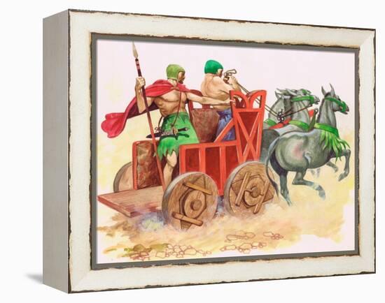 Sumerian War Chariot (Gouache on Paper)-Peter Jackson-Framed Premier Image Canvas