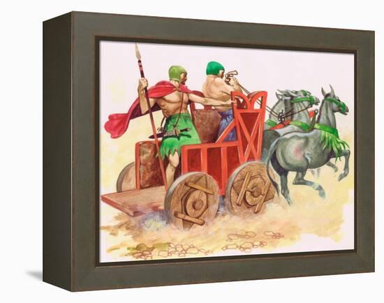 Sumerian War Chariot (Gouache on Paper)-Peter Jackson-Framed Premier Image Canvas