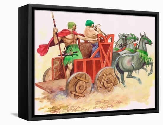 Sumerian War Chariot (Gouache on Paper)-Peter Jackson-Framed Premier Image Canvas
