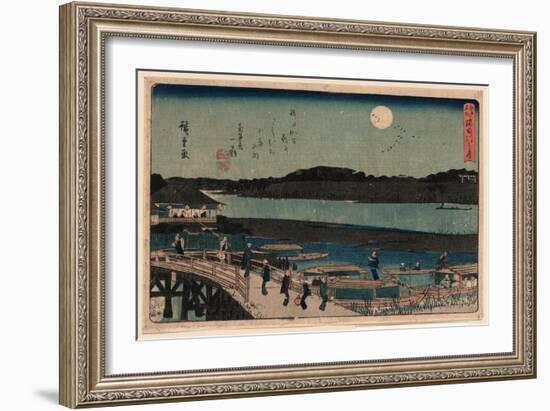 Sumida Gawa No Tsuki-Utagawa Hiroshige-Framed Giclee Print