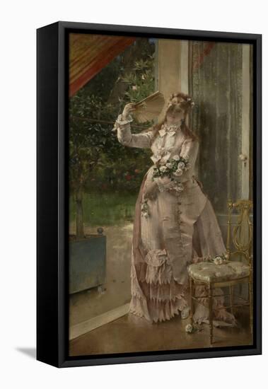 Summer, 1877 (Oil on Canvas)-Alfred Emile Stevens-Framed Premier Image Canvas