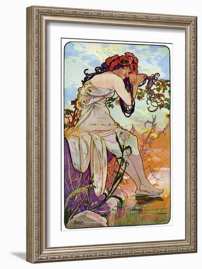 Summer, 1899-Alphonse Mucha-Framed Giclee Print