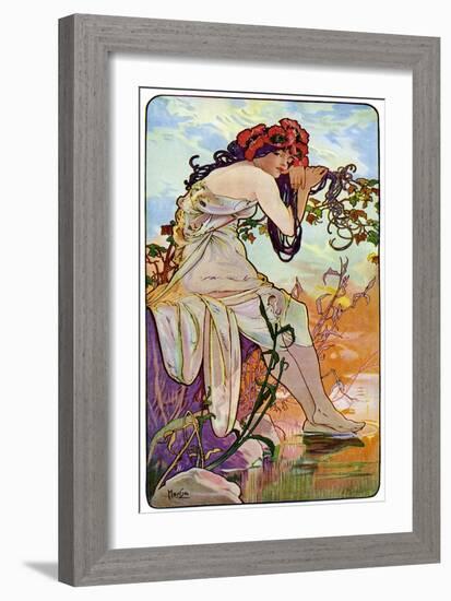 Summer, 1899-Alphonse Mucha-Framed Giclee Print