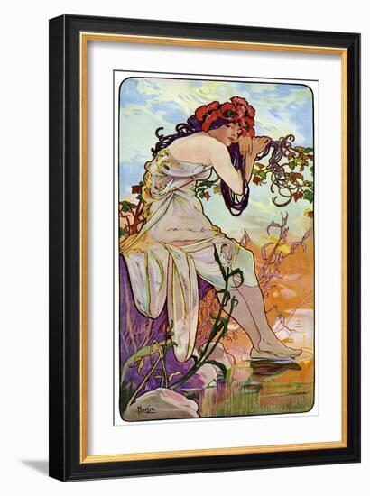 Summer, 1899-Alphonse Mucha-Framed Giclee Print