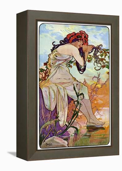 Summer, 1899-Alphonse Mucha-Framed Premier Image Canvas