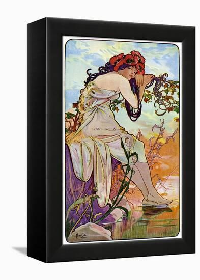 Summer, 1899-Alphonse Mucha-Framed Premier Image Canvas