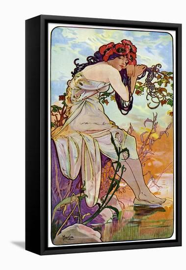 Summer, 1899-Alphonse Mucha-Framed Premier Image Canvas