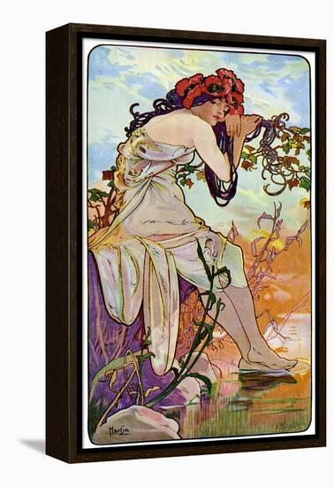 Summer, 1899-Alphonse Mucha-Framed Premier Image Canvas