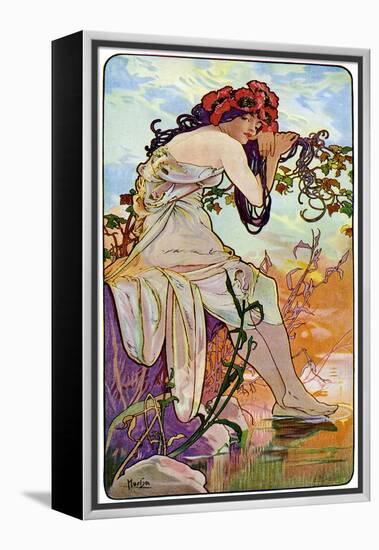 Summer, 1899-Alphonse Mucha-Framed Premier Image Canvas