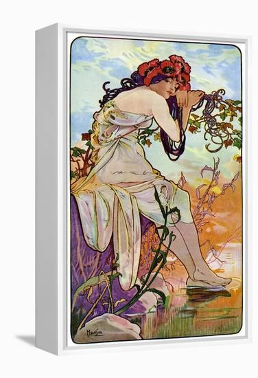 Summer, 1899-Alphonse Mucha-Framed Premier Image Canvas