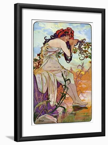 Summer, 1899-Alphonse Mucha-Framed Giclee Print