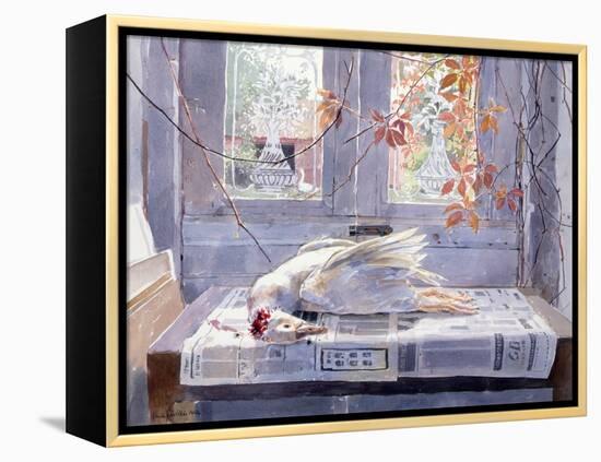 Summer (A Gander's Lament) 1994 (W/C)-Lucy Willis-Framed Premier Image Canvas