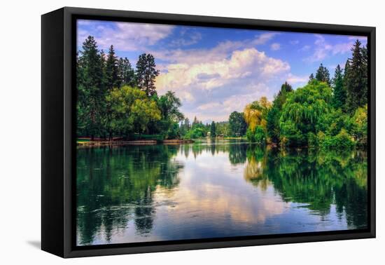 Summer Afternoon Reflections at Drake Park, Bend Oregon-Vincent James-Framed Premier Image Canvas