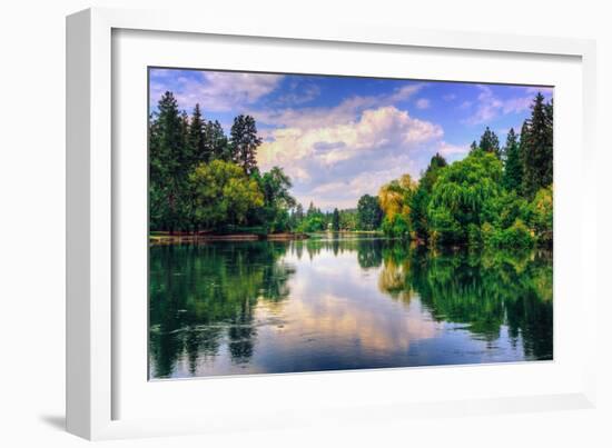 Summer Afternoon Reflections at Drake Park, Bend Oregon-Vincent James-Framed Photographic Print