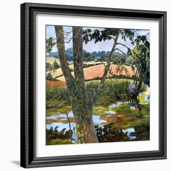 Summer amongst the reeds-Cristiana Angelini-Framed Giclee Print