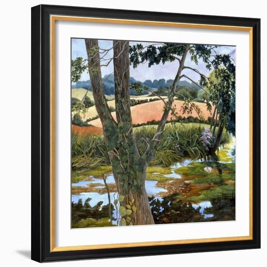 Summer amongst the reeds-Cristiana Angelini-Framed Giclee Print