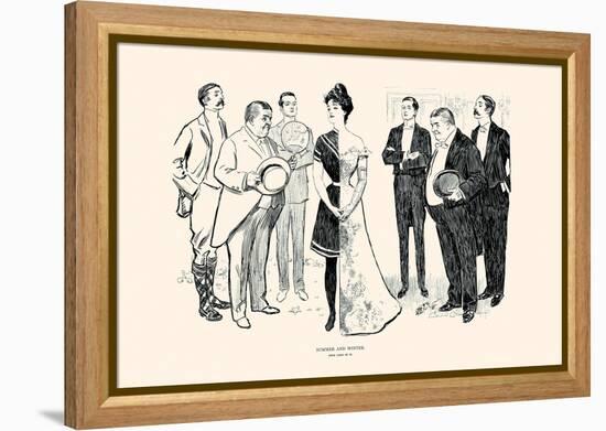 Summer And Winter-Charles Dana Gibson-Framed Stretched Canvas