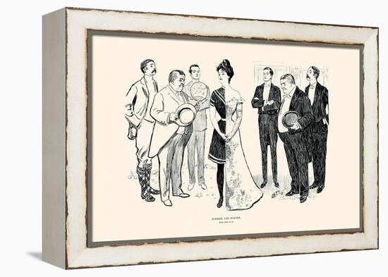 Summer And Winter-Charles Dana Gibson-Framed Stretched Canvas