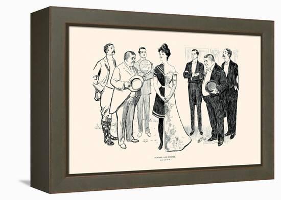 Summer And Winter-Charles Dana Gibson-Framed Stretched Canvas