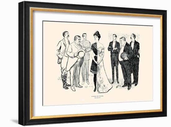 Summer And Winter-Charles Dana Gibson-Framed Art Print