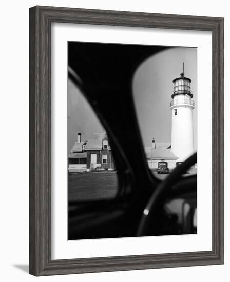 Summer at Cape Cod: Highland Lighthouse Viewed from Automobile-Alfred Eisenstaedt-Framed Photographic Print