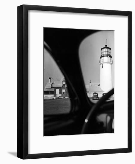 Summer at Cape Cod: Highland Lighthouse Viewed from Automobile-Alfred Eisenstaedt-Framed Photographic Print