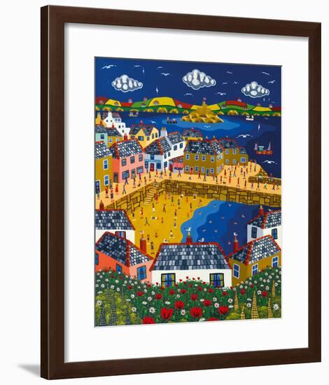 Summer at Mousehole-Brian Pollard-Framed Giclee Print