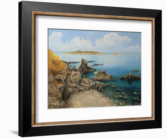 Summer At Sozopol'S Seacoast-kirilstanchev-Framed Art Print