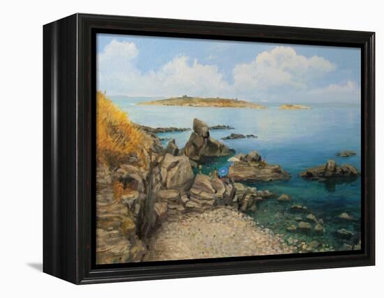 Summer At Sozopol'S Seacoast-kirilstanchev-Framed Stretched Canvas