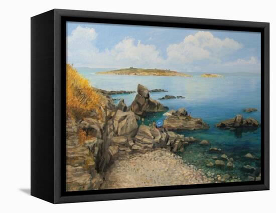 Summer At Sozopol'S Seacoast-kirilstanchev-Framed Stretched Canvas