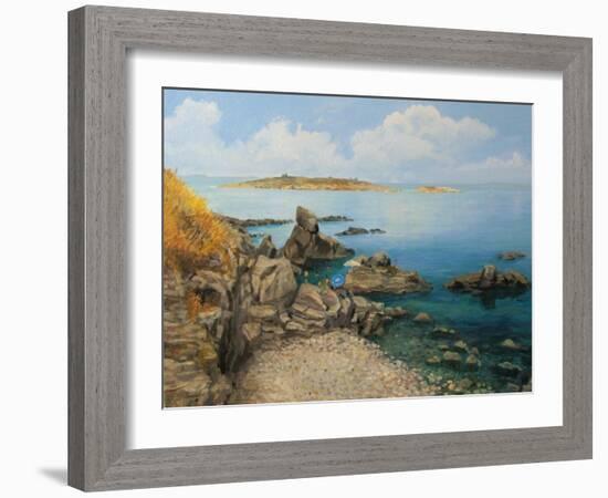 Summer At Sozopol'S Seacoast-kirilstanchev-Framed Art Print