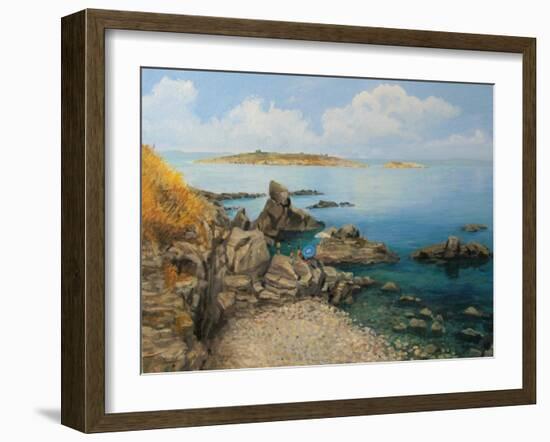 Summer At Sozopol'S Seacoast-kirilstanchev-Framed Art Print