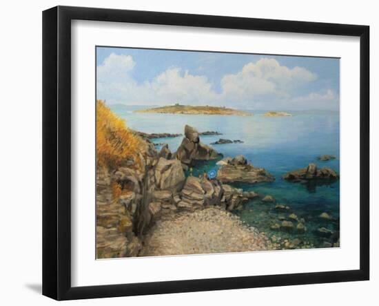 Summer At Sozopol'S Seacoast-kirilstanchev-Framed Art Print