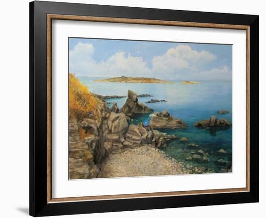 Summer At Sozopol'S Seacoast-kirilstanchev-Framed Art Print