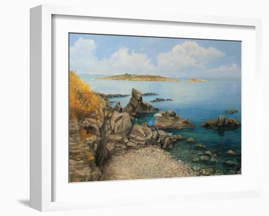 Summer At Sozopol'S Seacoast-kirilstanchev-Framed Art Print