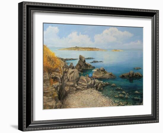 Summer At Sozopol'S Seacoast-kirilstanchev-Framed Art Print