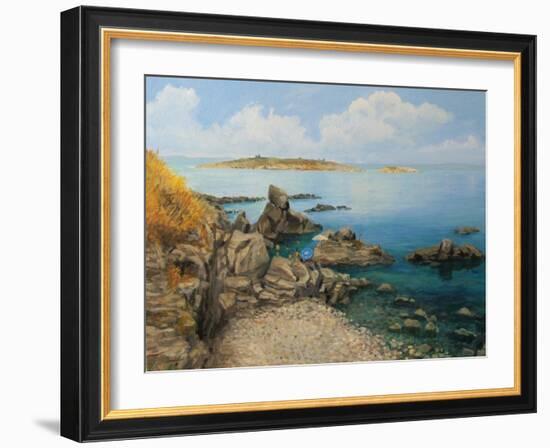 Summer At Sozopol'S Seacoast-kirilstanchev-Framed Art Print