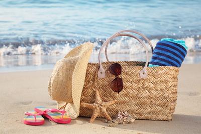 flip flops on a beach